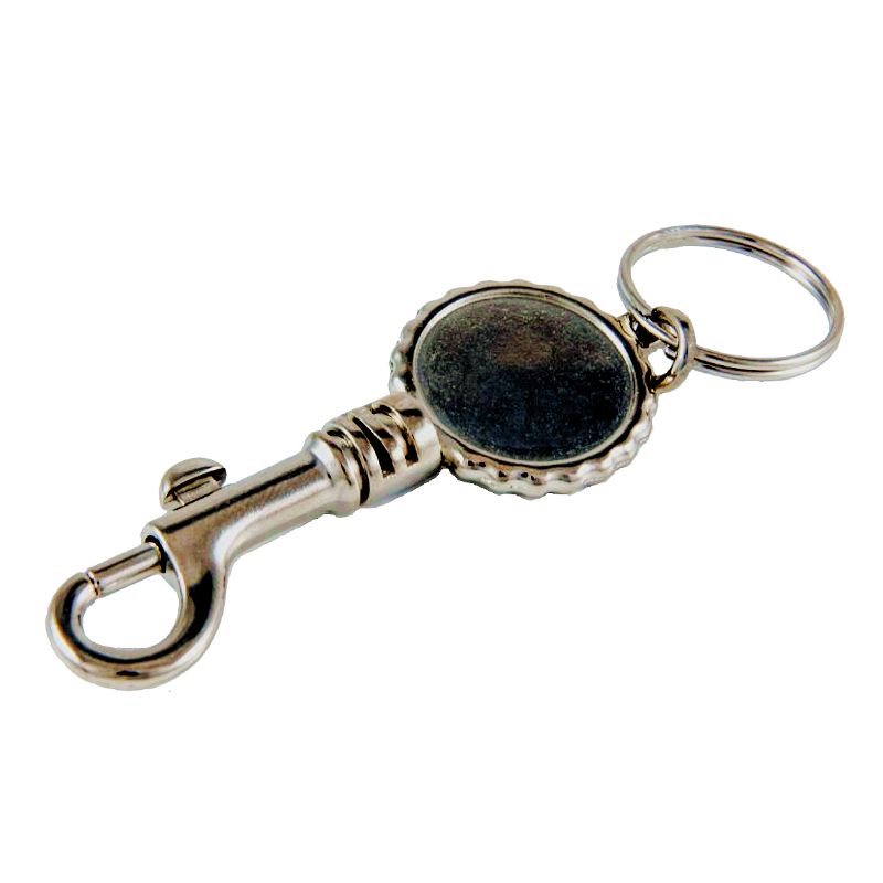 Keyring Blank Trigger Hook 25mm and clear domes